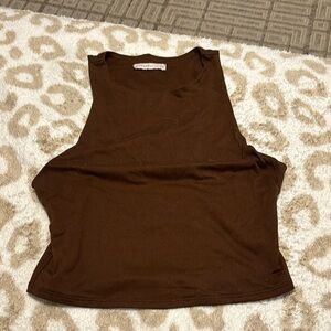 Brown Sleeveless Women's Top